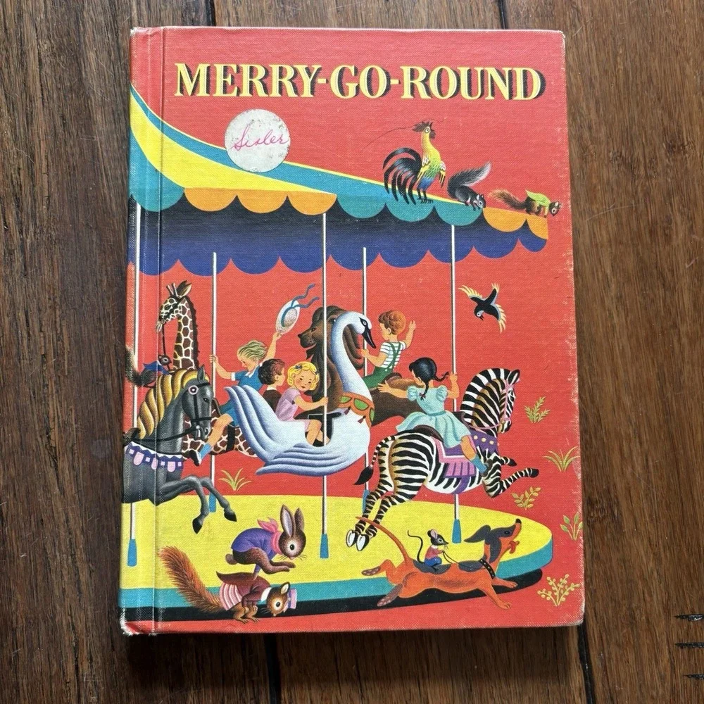 Vintage‎ 1960 Merry-Go-Round Children's Book Illustrated Hardcover